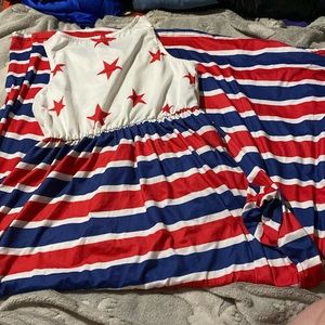 A red white and blue patriot dress